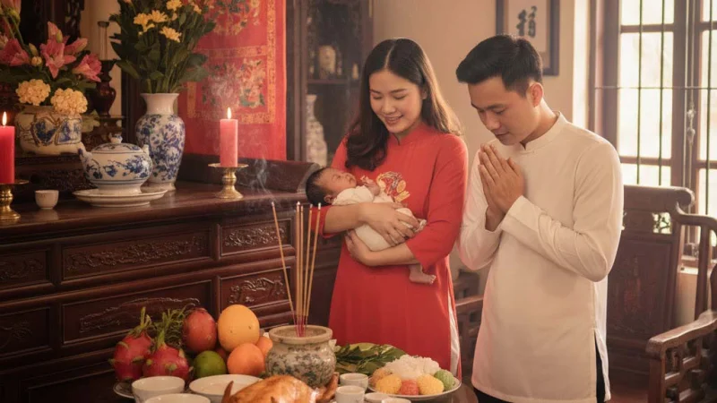 Hướng dẫn cúng đầy tháng cho bé (Đầy đủ – Chi tiết – Dễ thực hiện)