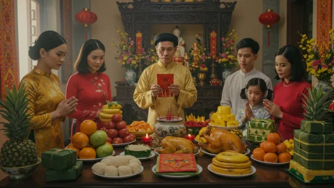 Văn Khấn Cúng Tất Niên (Cuối Năm) Chi Tiết, Chuẩn Nhất