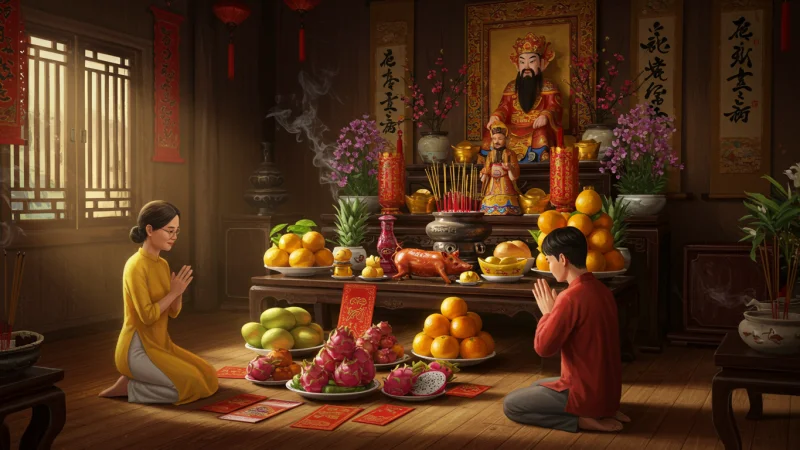 Văn Khấn Cúng Thần Tài  Hàng Tháng & Hàng Ngày