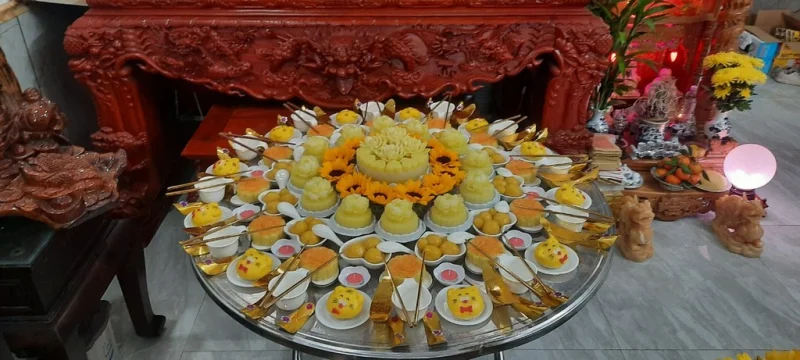 Mâm Cúng Đầy Tháng Bàu Bàng