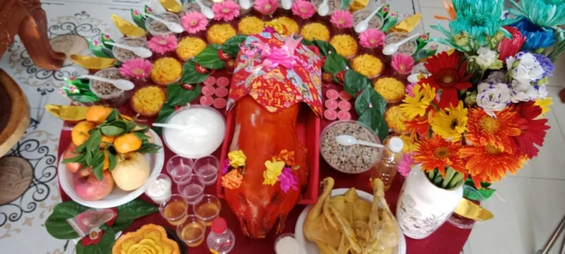 Mâm Cúng Đầy Tháng Bến Cát 