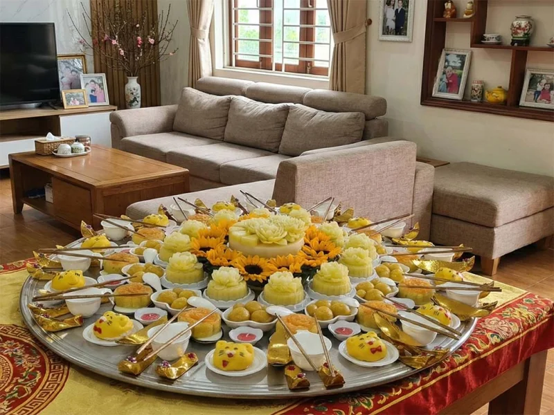 Mâm Cúng Thôi Nôi Bến Cát 