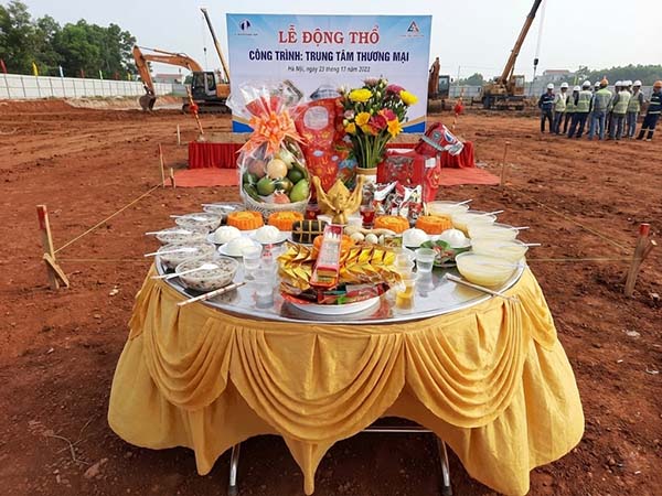 Mâm cúng động thổ gói tiêu chuẩn